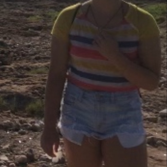 Forever 21 Rainbow Crop Top Size S/P - Picture 3 of 3